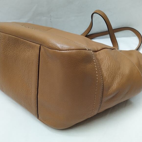 Coach Park Brown Leather Double Handles Zipper Closure Tote Bag - Picture 16 of 16